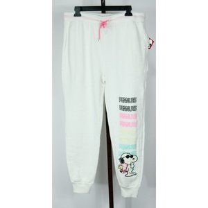 Ladies Juniors Teen Peanuts Snoopy Graphic Jogger Sweatpants Size XL NEW
